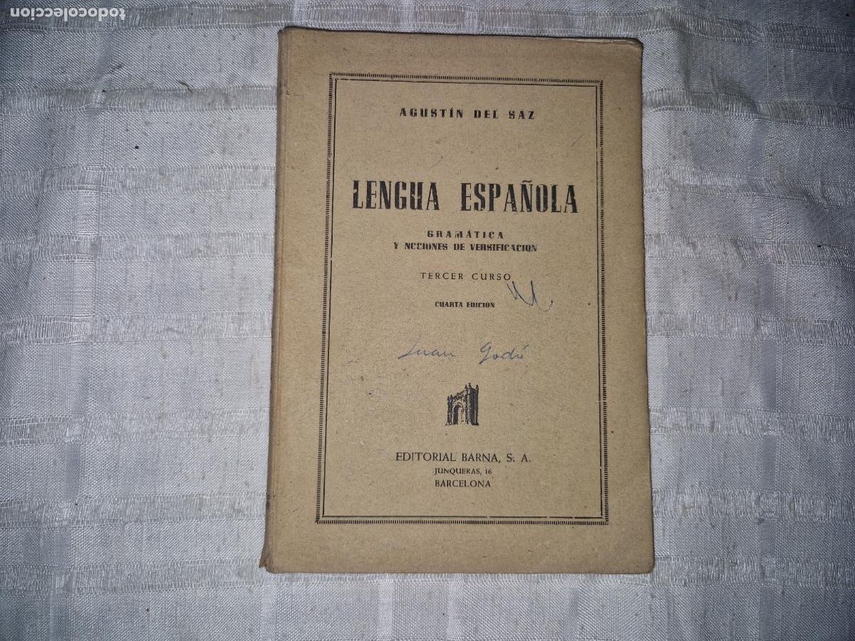 Libros: AGUSTIN DE SAZ. LENGUA ESPA&Ntilde;OLA. GRAMATICA. TERCER CURSO.