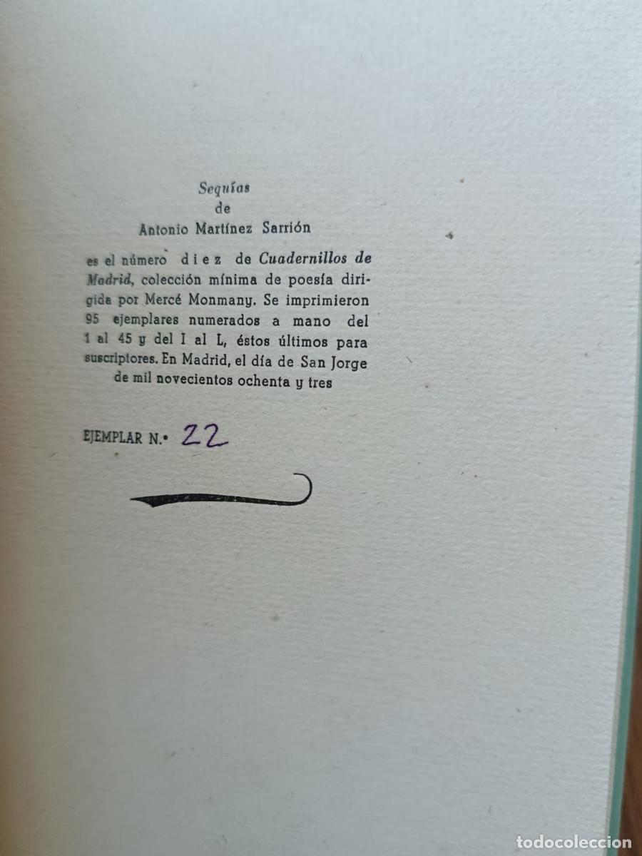 Libros: SEQU&Iacute;AS - ANTONIO MART&Iacute;NEZ SARRI&Oacute;N - Foto 2