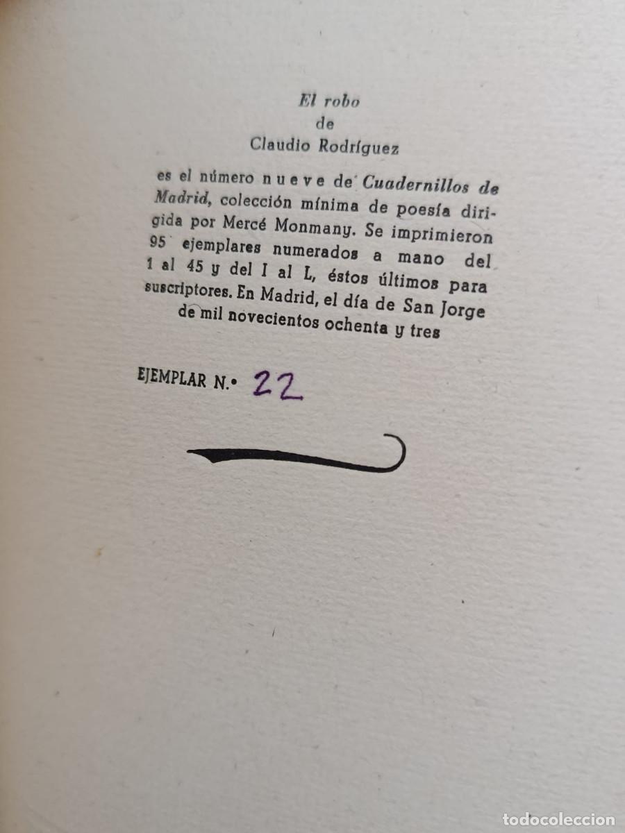 Libros: EL ROBO - CLAUDIO RODR&Iacute;GUEZ - Foto 2