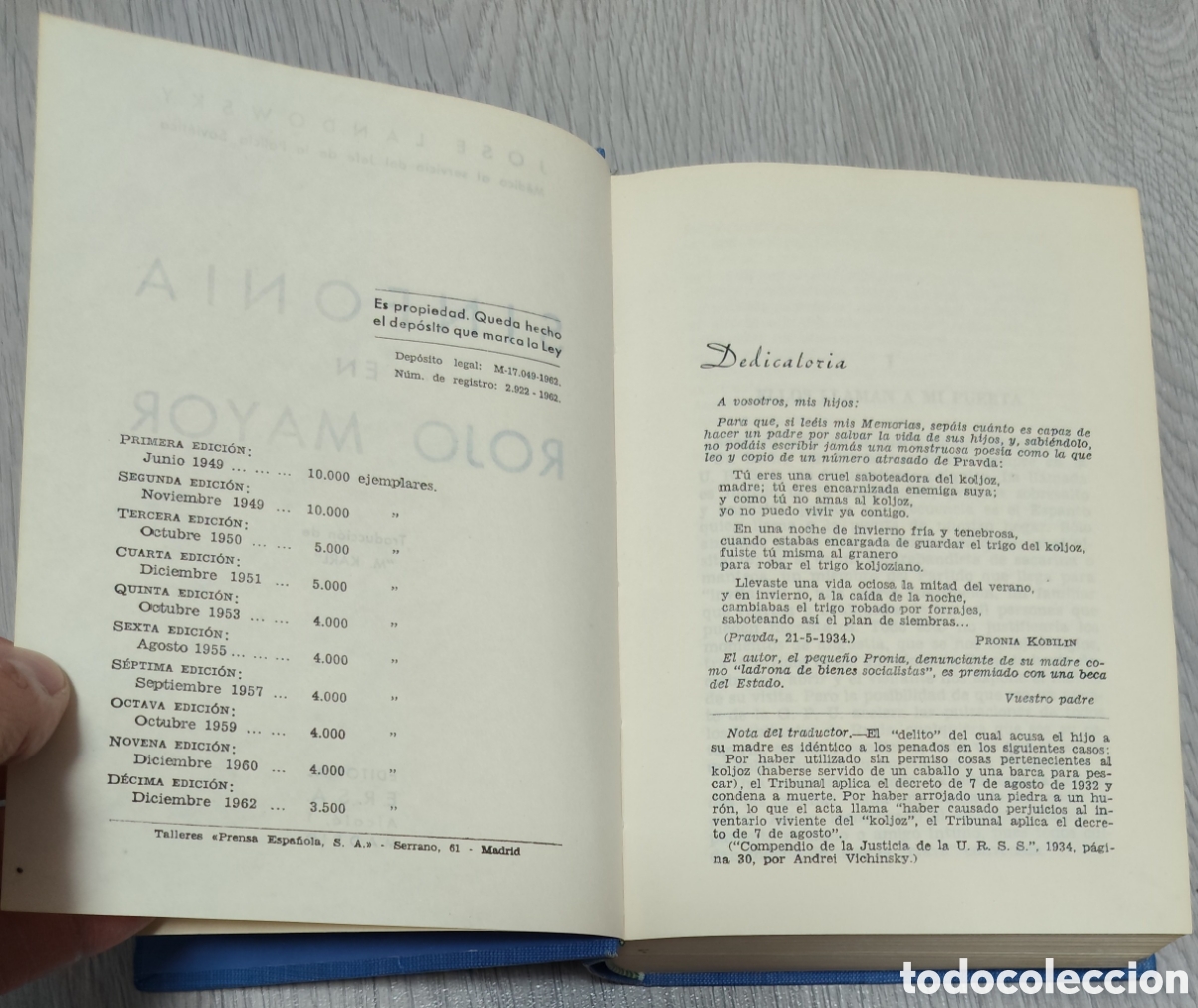 Libros: Libro - Sinfon&iacute;a en rojo mayor (1962) Jose Landowsky - Foto 3