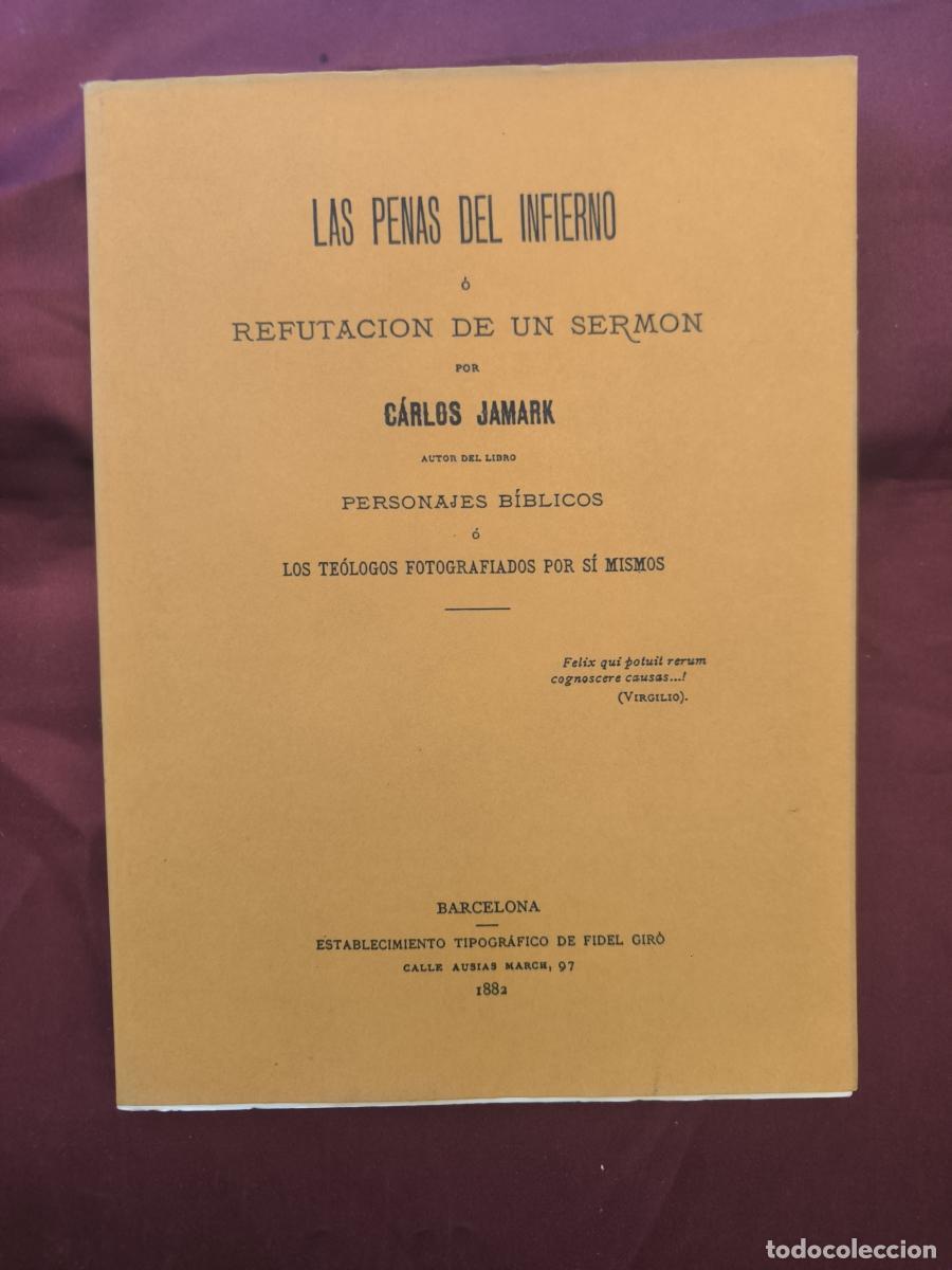 Libros: Las penas del infierno o Refutaci&oacute;n de un serm&oacute;n - Carlos Jamark