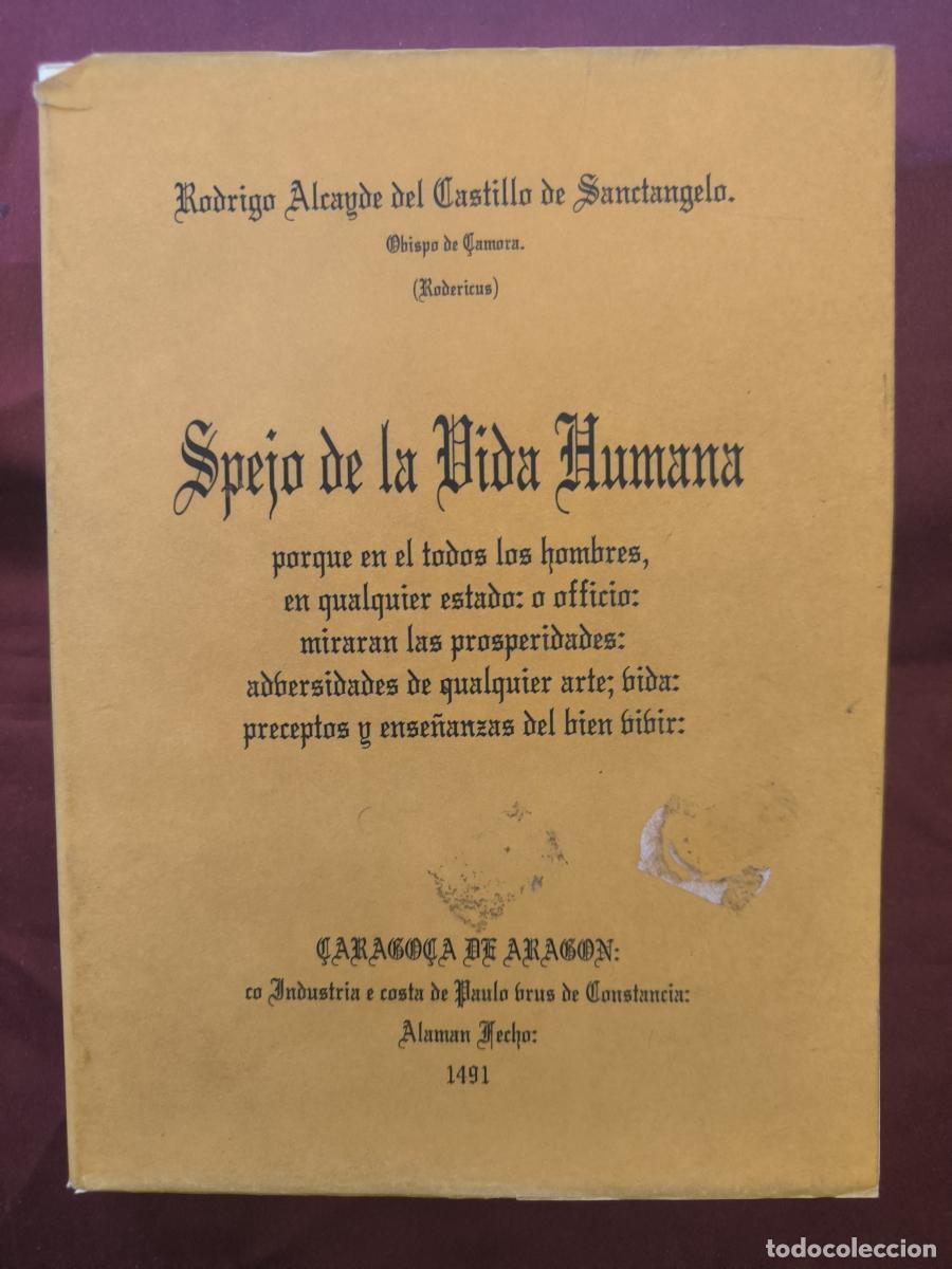 Libros: Spejo de la vida humana - Rodrigo S&aacute;nchez de Ar&eacute;valo