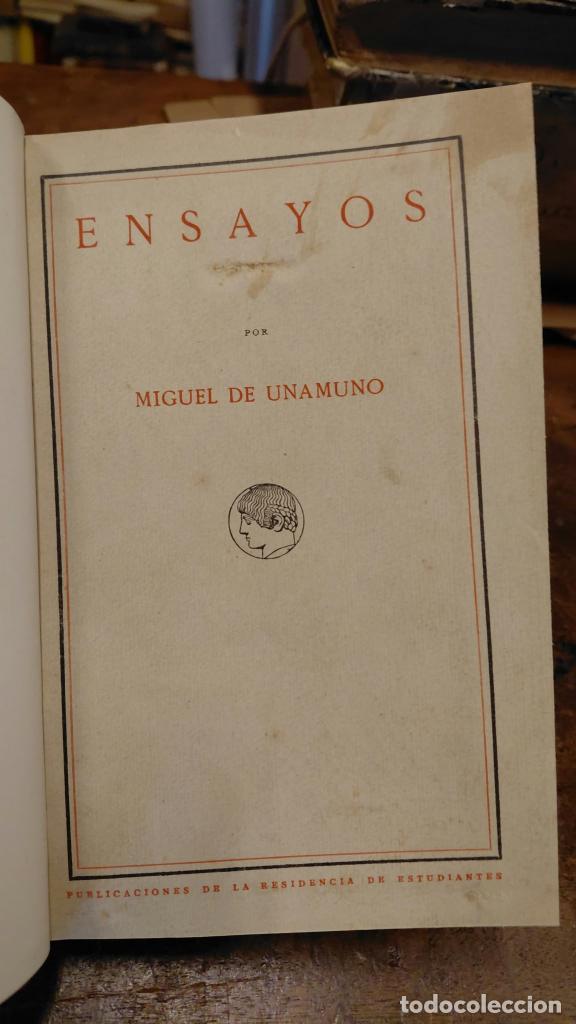 Libros: ENSAYOS. Tomo V. - UNAMUNO, Miguel de. - Foto 2