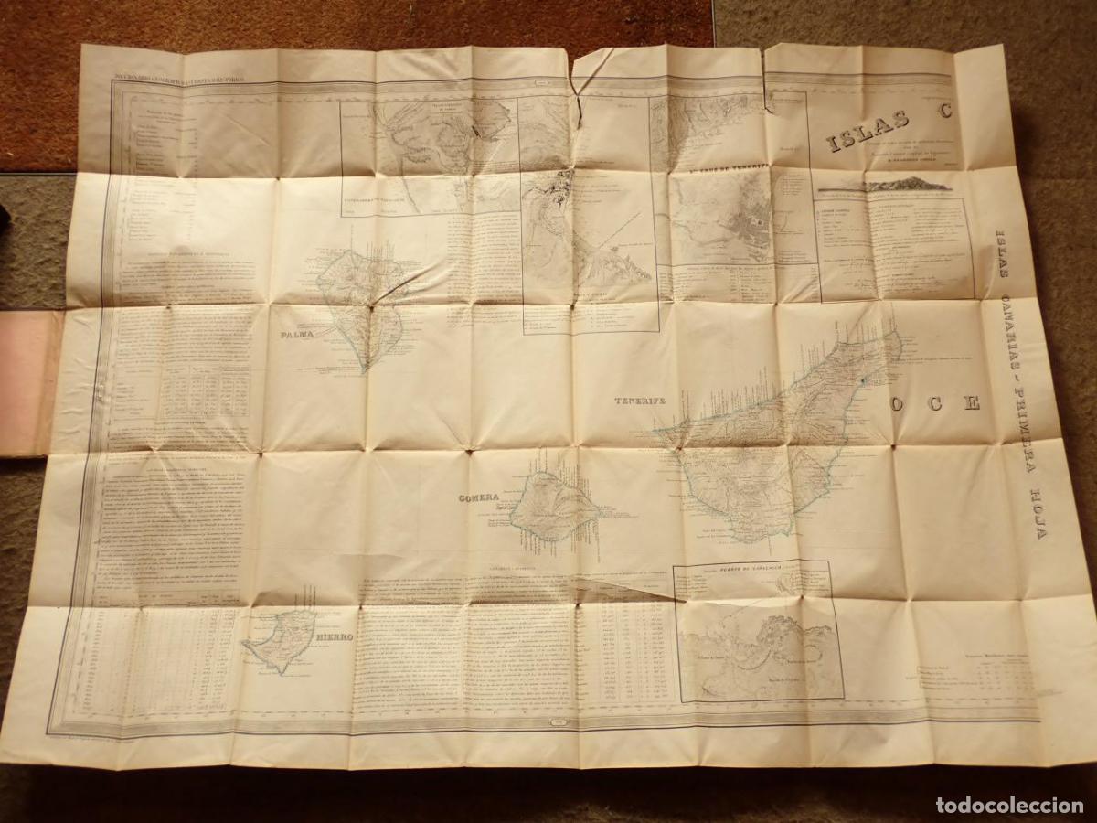 Libros: Islas Canarias. Primera y segunda hojas. ATLAS DE ESPA&Ntilde;A Y SUS POSESIONES DE ULTRAMAR. - COELLO, Fr