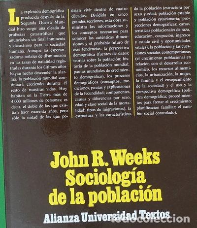 Libros: Sociolog&iacute;a de la poblaci&oacute;n- 9788420680842 - Foto 1