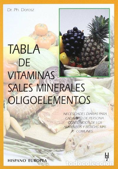 B&uuml;cher: Tabla de vitaminas, sales minerales, oligoelementos- 9788425513558