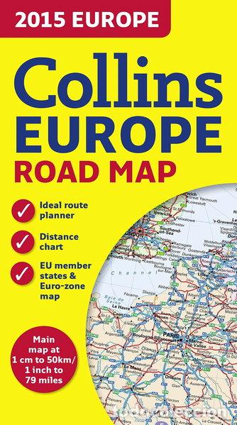 Livros em segunda m&atilde;o: 2015 Collins Map of Europe- 9780007581177