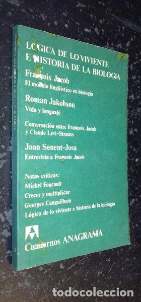 Libros: L&oacute;gica de lo viviente e historia de la biolog&iacute;a- 9788433903921