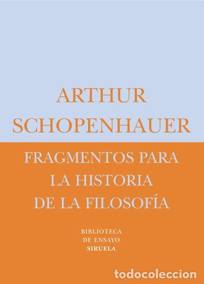 Livres: Fragmentos para la historia de la filosof&iacute;a- 9788478448043