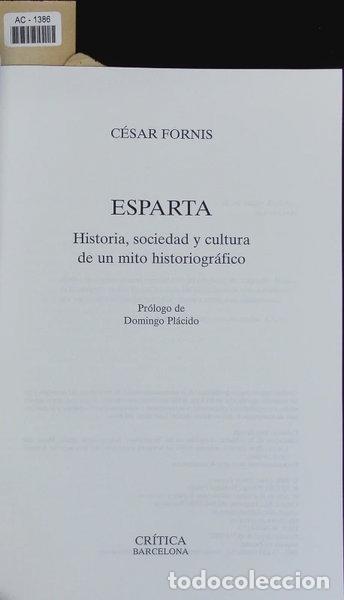 Libros: Esparta. Historia, sociedad y cultura de un mito historiogr&aacute;fico- 9788484324133