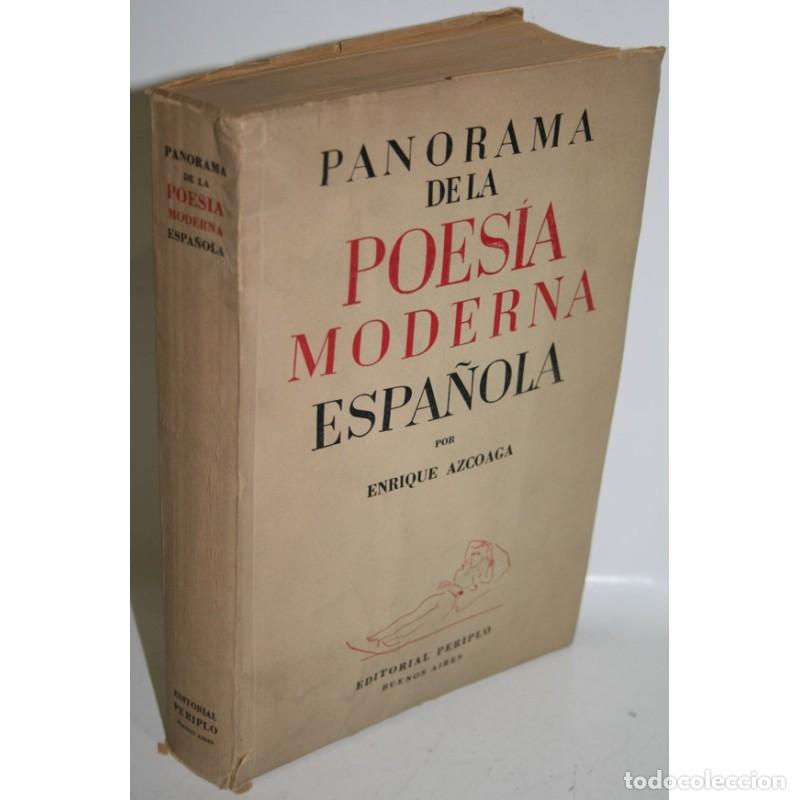 Libri di seconda mano: PANORAMA DE LA POES&Iacute;A MODERNA ESPA&Ntilde;OLA - AZCOAGA, Enrique