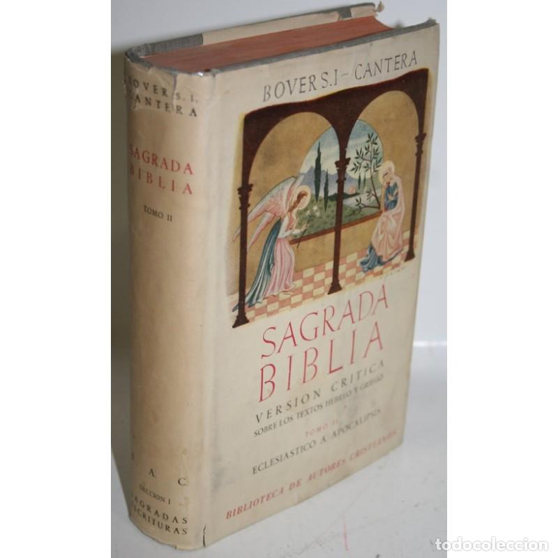 Libros: SAGRADA BIBLIA. Versi&oacute;n cr&iacute;tica sobre los textos hebreo y griego. Tomo II - BOVER, Jos&eacute; Mar&iacute;a & CANT