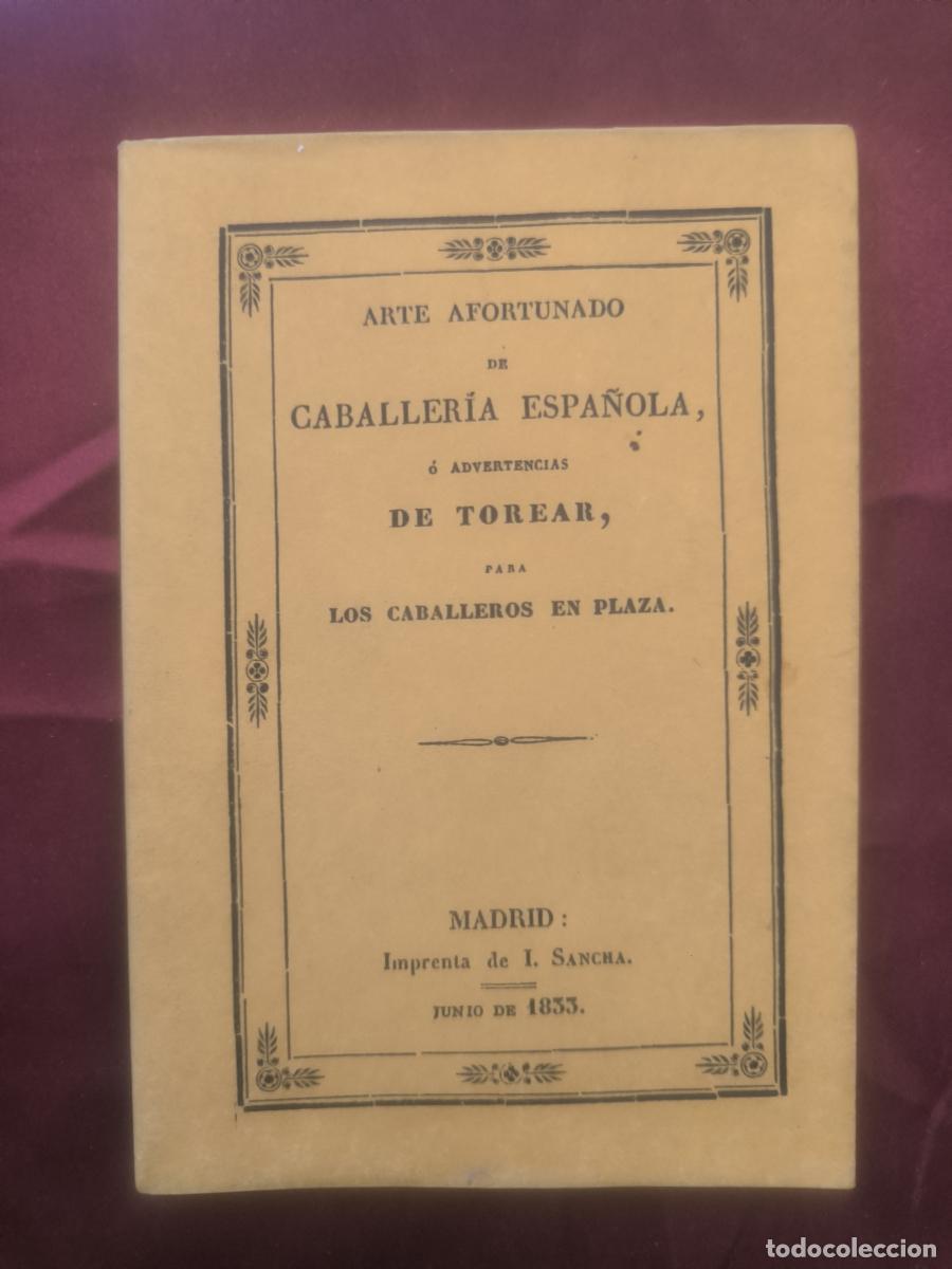Libros: Arte afortunado de caballer&iacute;a espa&ntilde;ola o advertencias de torear para los caballeros en plaza - Pedr