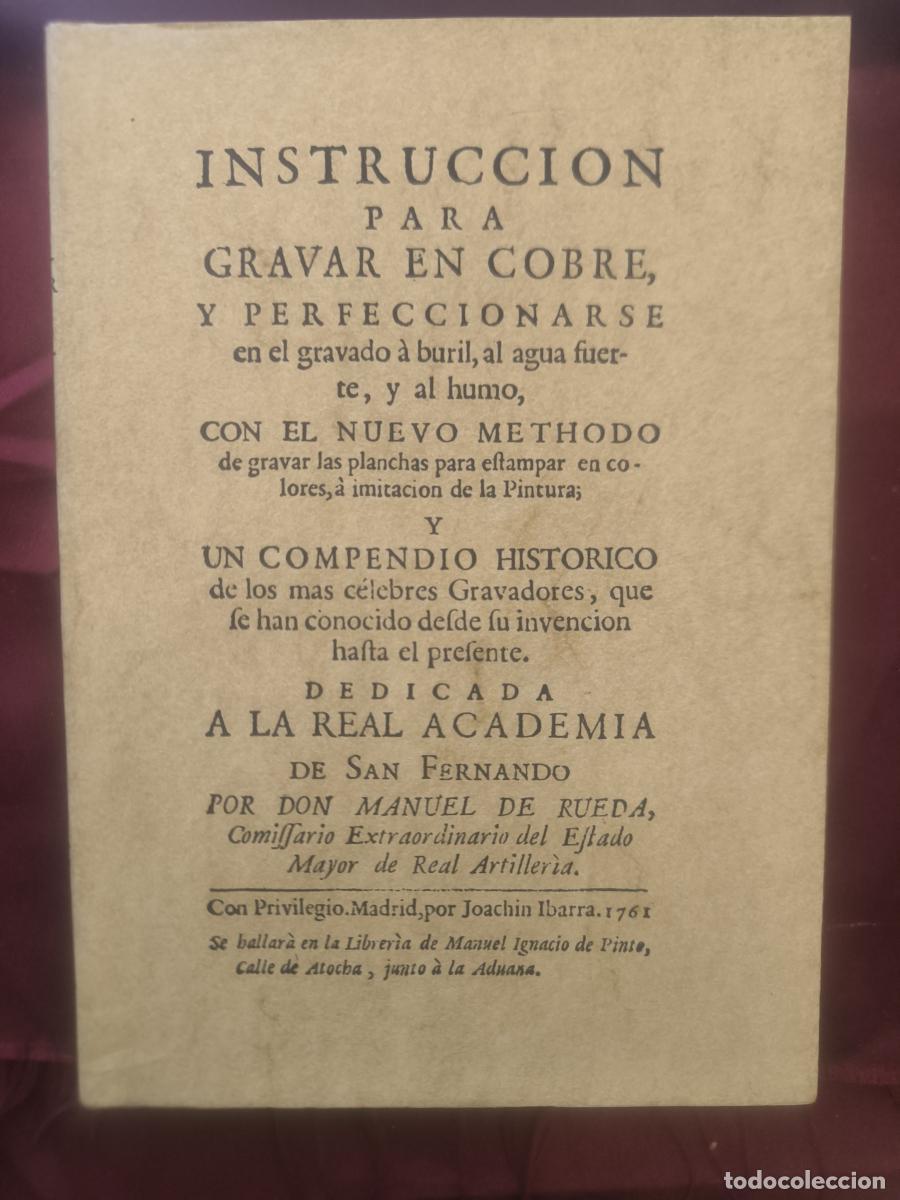 Libros: Instrucci&oacute;n para gravar en cobre, y perfeccionarse en el gravado &agrave; buril... (incluyendo el m&eacute;todo de