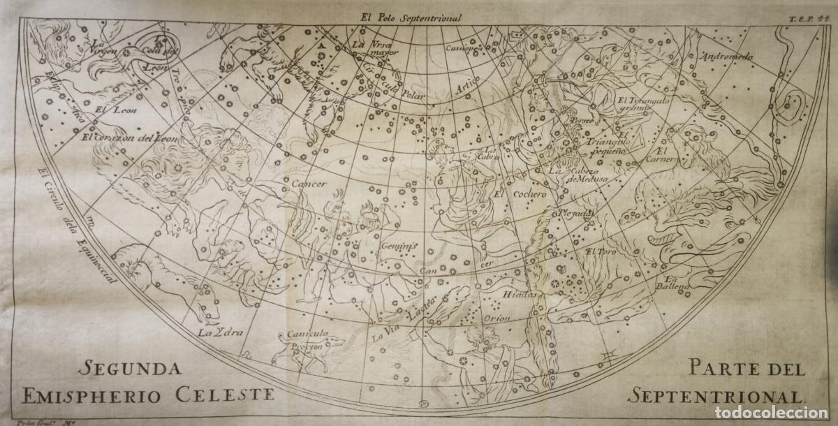 Libros: (Mapa) Primera parte del emispherio celeste septentrional - Segunda parte del emispherio celeste sep - Foto 3