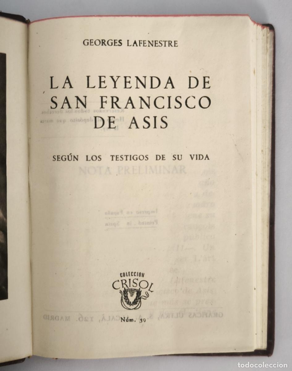 Libros: La leyenda de San Francisco de As&iacute;s. - Georges Lafenestre