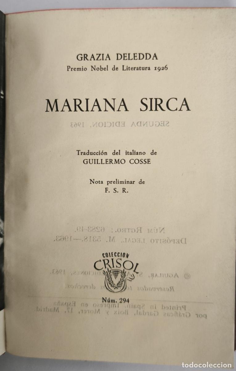 Libros: Mariana Sirca - Grazia Deledda