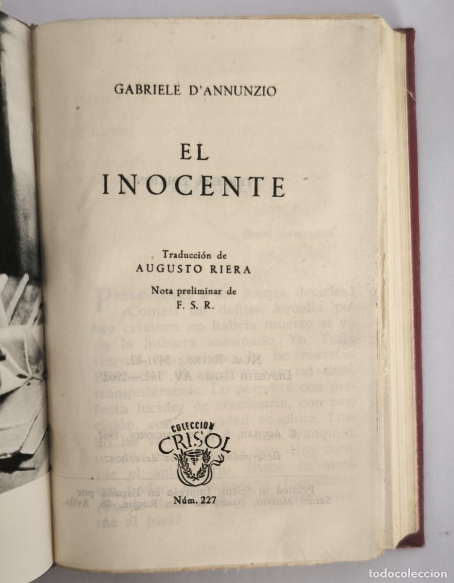 Libros: El Inocente - Gabriele DAnnunzio - Foto 2