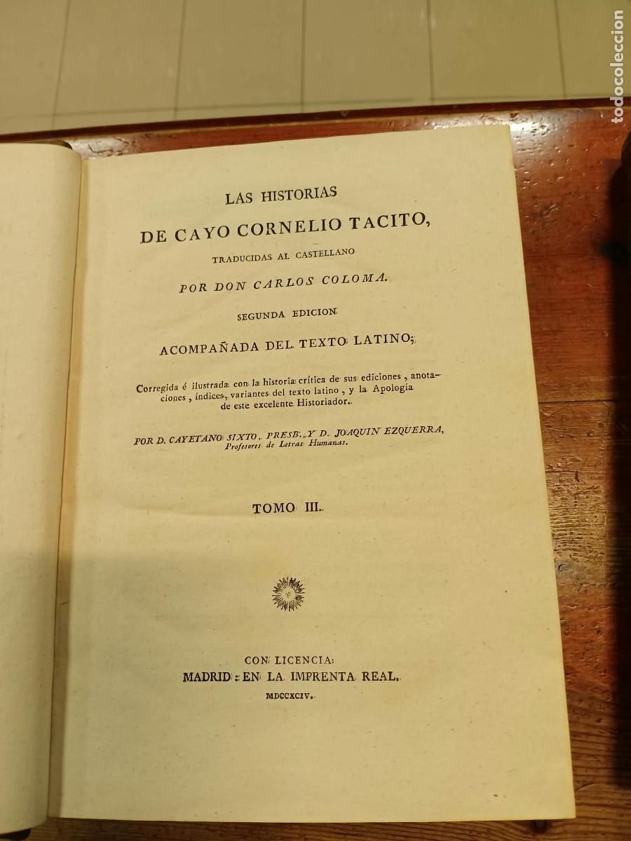 Libros: T&Aacute;CITO, CAYO CORNELIO - Las Obras de... 4 tomos - Foto 7