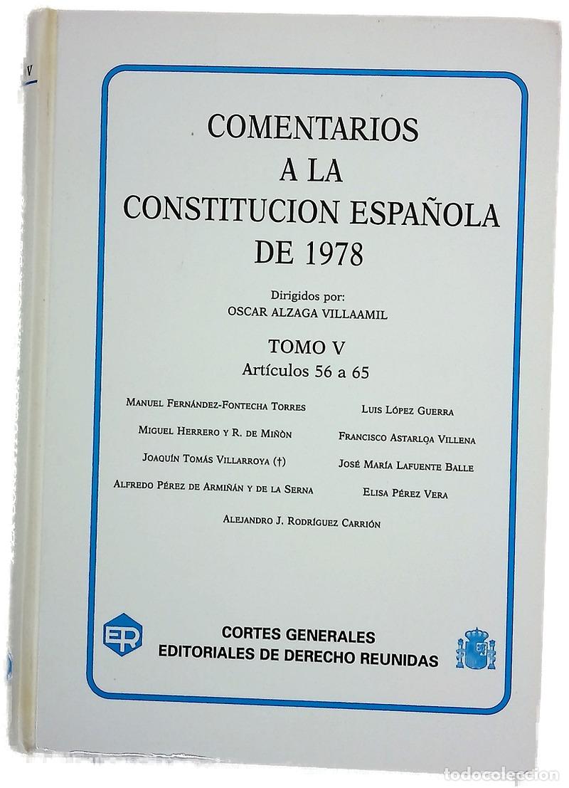Libri di seconda mano: Comentarios a la Constituci&oacute;n Espa&ntilde;ola de 1978; Vol. V