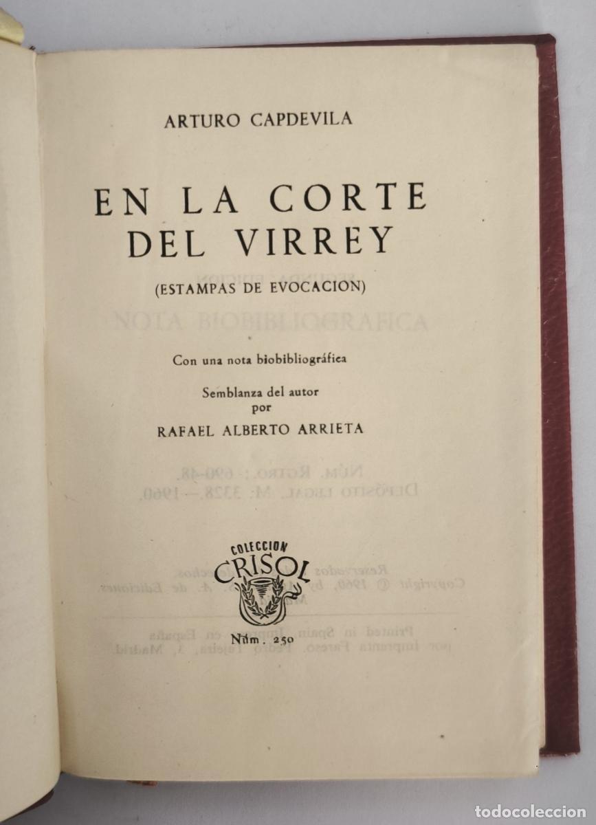 Libros: En la corte del virrey (Estampas de evocaci&oacute;n) - Arturo Capdevila - Foto 1