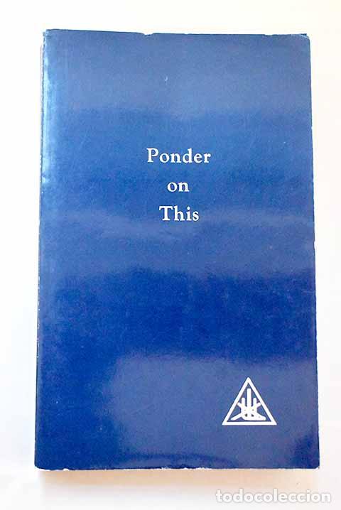 Libros: Ponder on this: : Lucis publishing company. - Foto 1