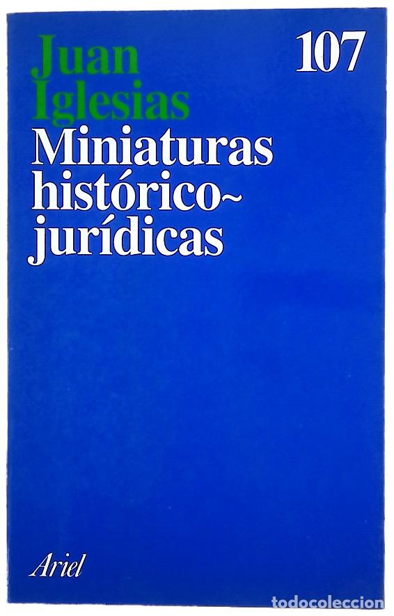 Libros: Miniaturas hist&oacute;rico-jur&iacute;dicas