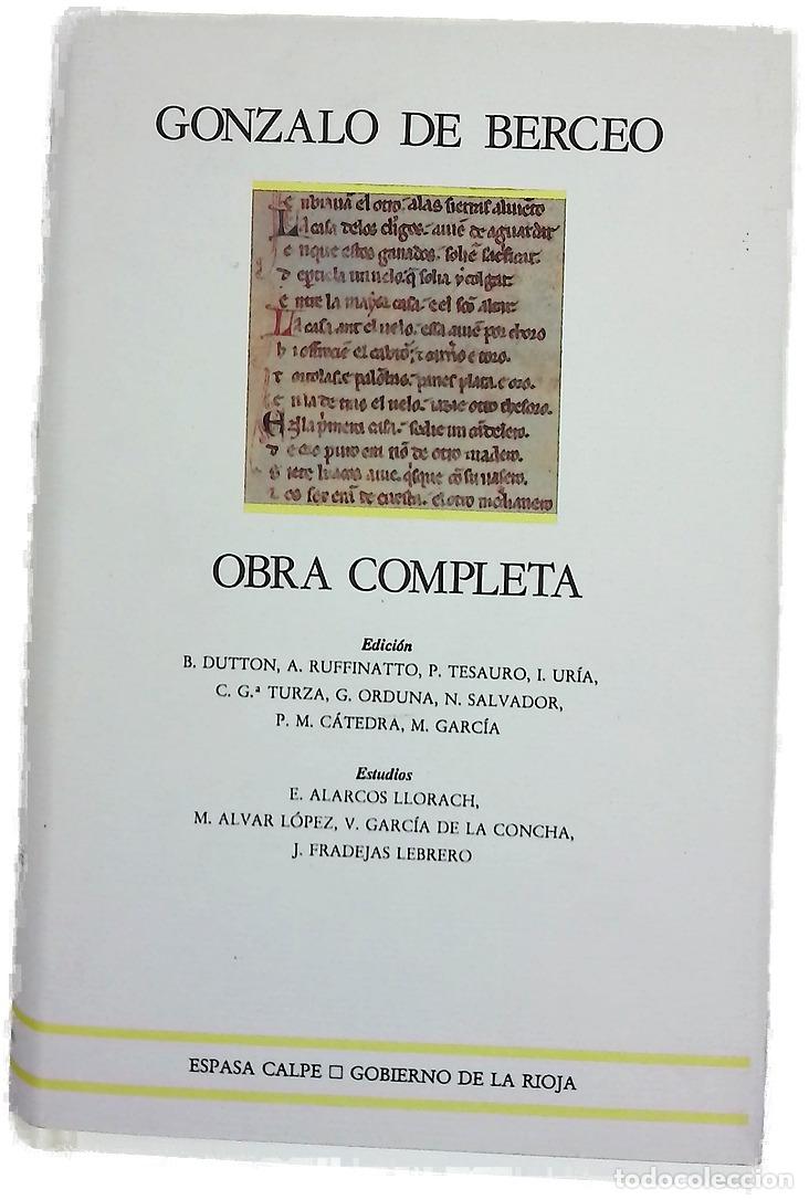 Livres: Obra completa - Gonzalo de Berceo; Dutton, Brian; Alarcos Llorach, Emilio; Ur&iacute;a Maqua, Isabel