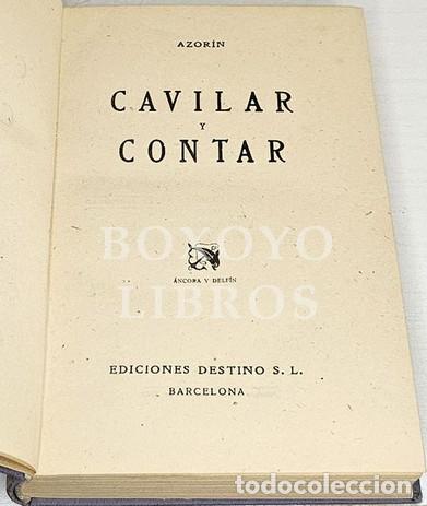 Libros: AZOR&Iacute;N. Cavilar y contar - Foto 2