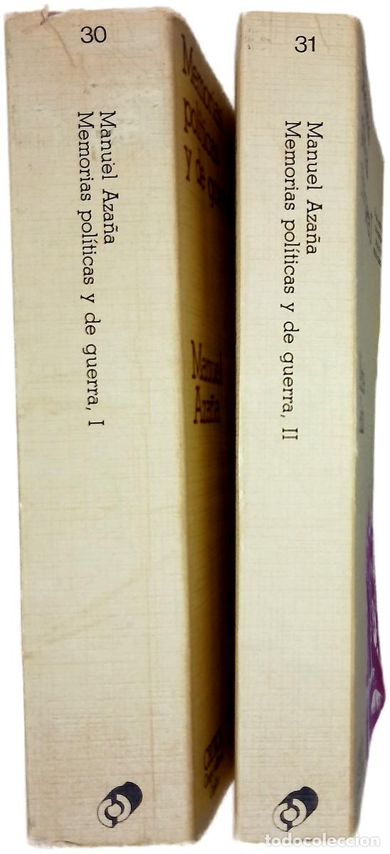 books: Memorias pol&iacute;ticas y de guerra I y II