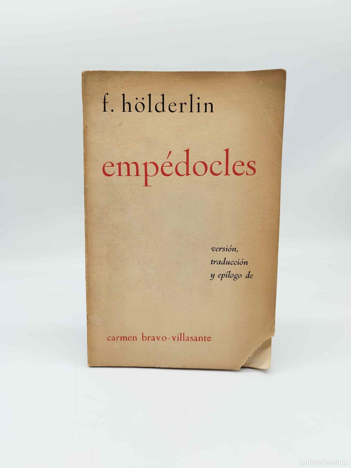 Libros: H&Ouml;LDERLIN, Friedrich - Emp&eacute;docles.