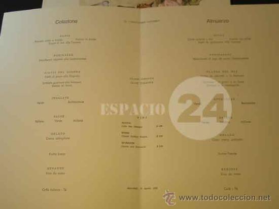 L&iacute;neas de navegaci&oacute;n: Programa Del Dia 24 Agosto 1976 Del Barco Cristoforo Colombo. - Foto 3