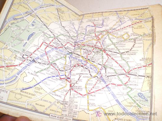 L&iacute;neas de navegaci&oacute;n: INDICATEUR DES RUES PARIS - M&Eacute;TRO-AUTOBUS (EN FRANCES) - Foto 2