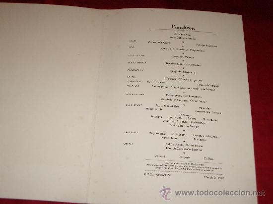 L&iacute;neas de navegaci&oacute;n: CARTA DE MENU DE RESTAURANTE- ROYAL MAIL LINES - Foto 3