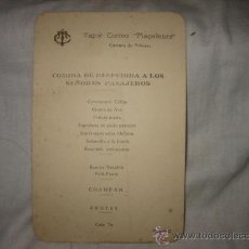 Líneas de navegación: VAPOR CORREO MAGALLANES COMIDA DE DESPEDIDA A LOS SEÑORES PASAJEROS 1952