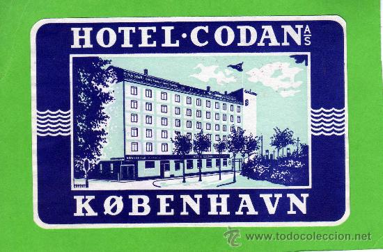 L&iacute;neas de navegaci&oacute;n: ETIQUETA HOTEL - HOTEL CODAN - KOBENHAVN - DINAMARCA. - Foto 1