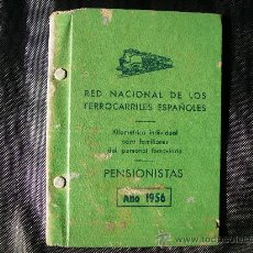 Líneas de navegación: KILOMÉTRICO PARA FAMILIARES DEL PERSONAL FERROVIARIO DE LOS FERROCARRILES ESPAÑOLES, AÑO 1956.TRENES