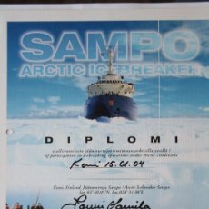Líneas de navegación: ROMPEHIELOS SAMPO ARTIC ICEBREAKER DIPLOMA 2004 KEMI FINLANDIA EMBARCACIONES