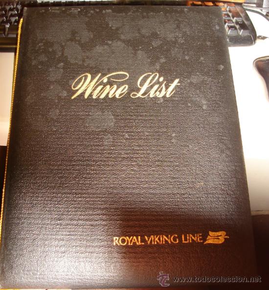 L&iacute;neas de navegaci&oacute;n: LISTA DE VINOS. ROYAL VIKING LINE. 1983 - Foto 1