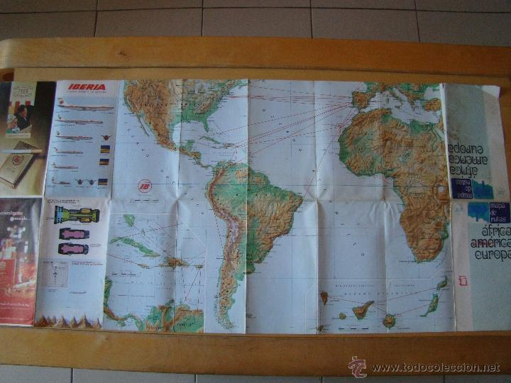 L&iacute;neas de navegaci&oacute;n: FOLLETO IBERIA, RUTAS DE VUELO - Foto 2