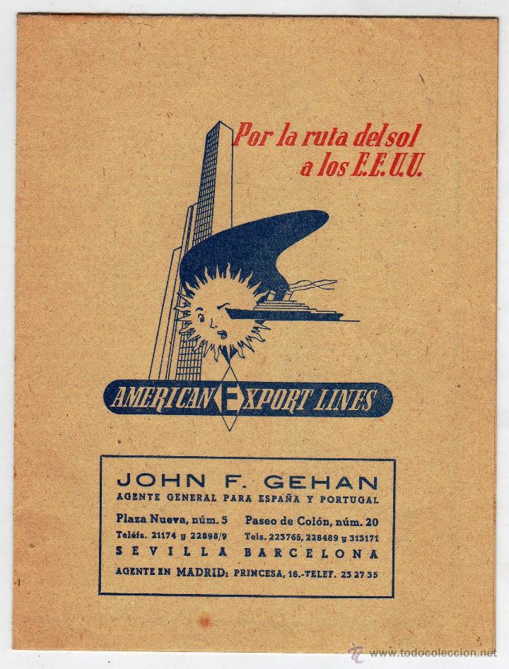 L&iacute;neas de navegaci&oacute;n: AMERICAN EXPORT LINES. 1954. BUQUES Y MAPA FERROCARRILES - Foto 1