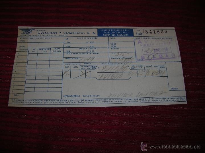 L&iacute;neas de navegaci&oacute;n: Billete Aviaci&oacute;n y Comercio S.A. - Foto 1