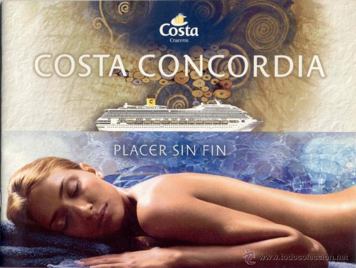 L&iacute;neas de navegaci&oacute;n: COSTA CONCORDIA. FOLLETO ORIGINAL - Foto 1