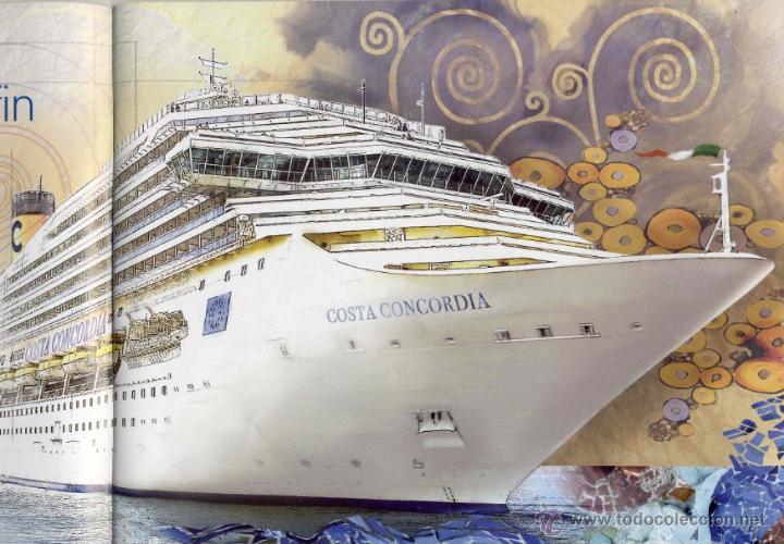 L&iacute;neas de navegaci&oacute;n: COSTA CONCORDIA. FOLLETO ORIGINAL - Foto 2