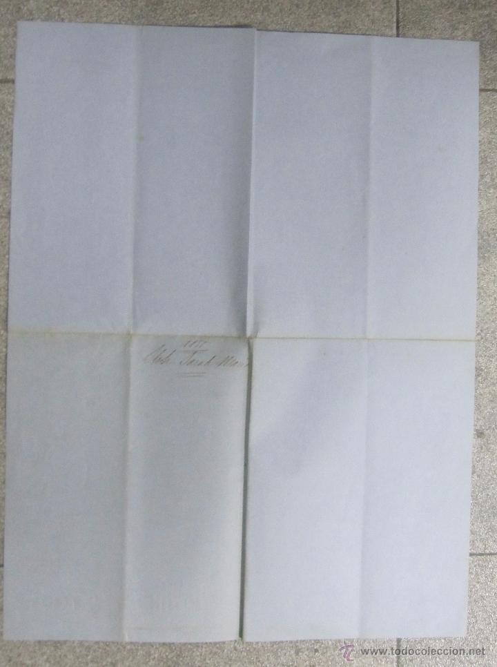 L&iacute;neas de navegaci&oacute;n: DOCUMENTO DE CARGA DE UN BARCO DE NUEVA YORK A SEVILLA. 1855. - Foto 2