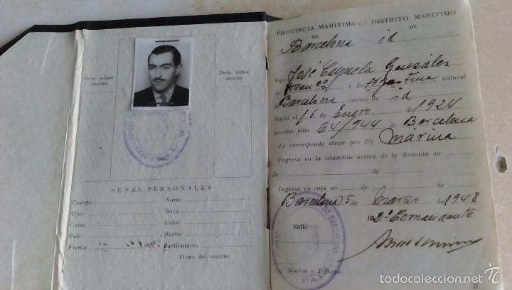 L&iacute;neas de navegaci&oacute;n: LIBRETA DE INSCRIPCI&Oacute;N MAR&Iacute;TIMA DEL 5 DE MARZO DE 1948 - Foto 2