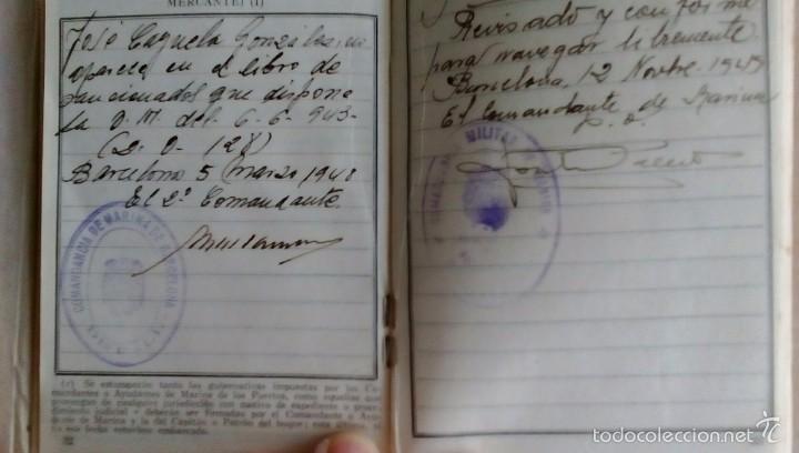 L&iacute;neas de navegaci&oacute;n: LIBRETA DE INSCRIPCI&Oacute;N MAR&Iacute;TIMA DEL 5 DE MARZO DE 1948 - Foto 3