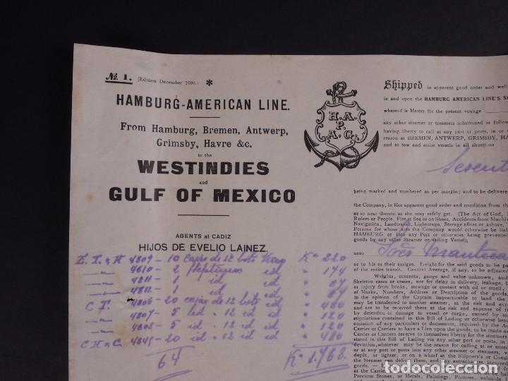 L&iacute;neas de navegaci&oacute;n: HAMBURG-AMERICAN LINE 1911 - Foto 2
