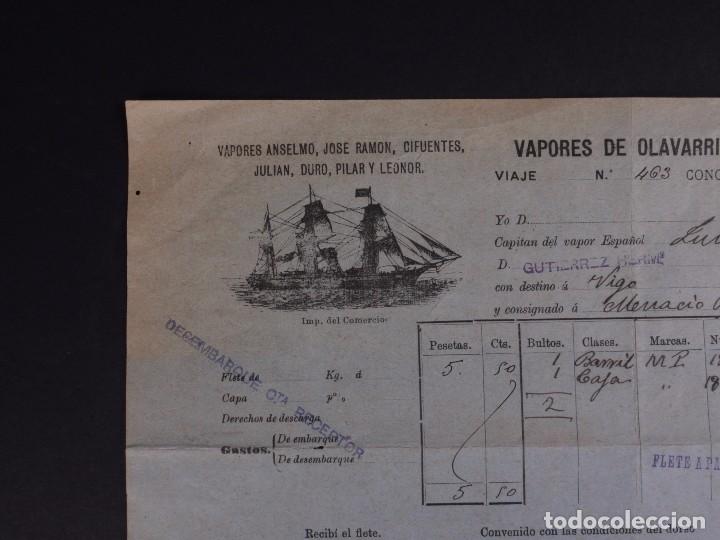 L&iacute;neas de navegaci&oacute;n: VAPORES ANSELMO 1892 - Foto 2