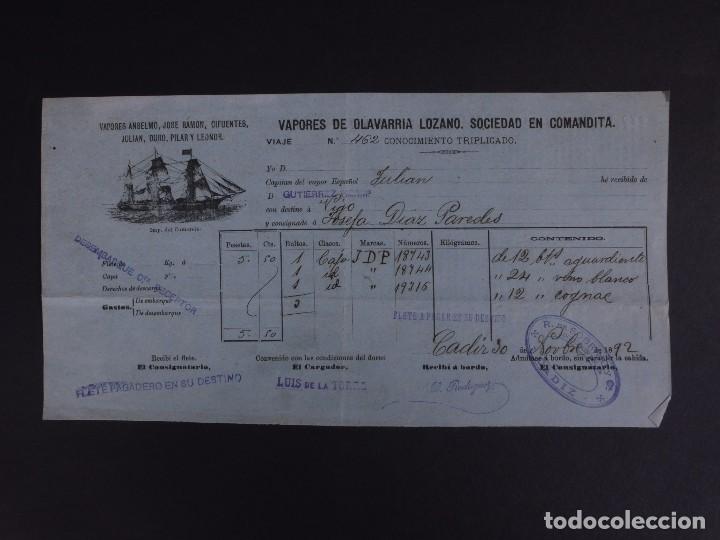 L&iacute;neas de navegaci&oacute;n: VAPORES ANSELMO 1892 - Foto 1